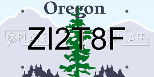 ZI2T8F Oregon License Plate