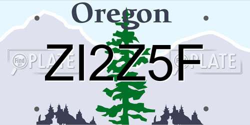 ZI2Z5F Oregon License Plate