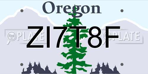 ZI7T8F Oregon License Plate
