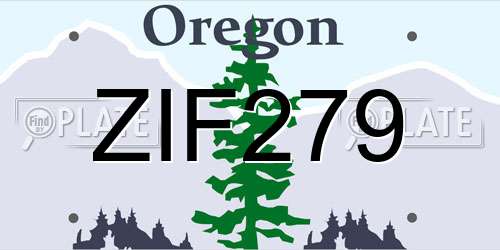 ZIF279 Oregon License Plate