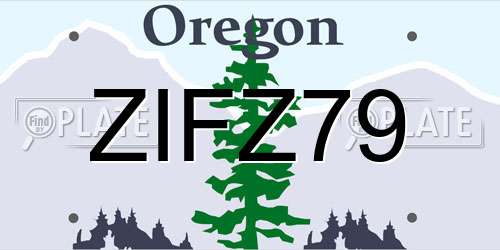 ZIFZ79 Oregon License Plate