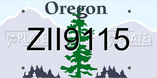 ZII9115 Oregon License Plate