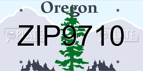 ZIP9710 Oregon License Plate