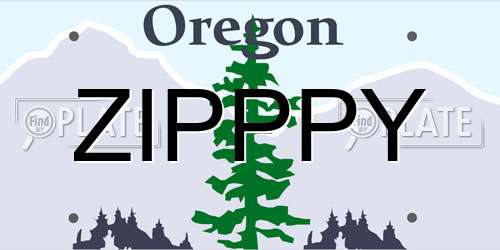 ZIPPPY Oregon License Plate