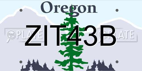 ZIT43B Oregon License Plate