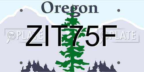 ZIT75F Oregon License Plate