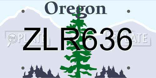 ZLR636 Oregon License Plate