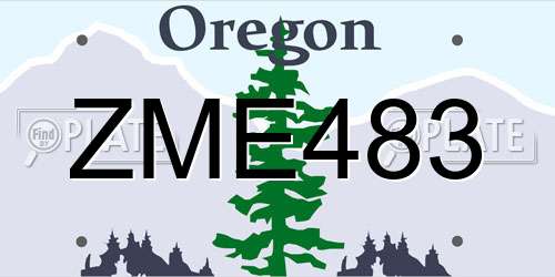 ZME483 Oregon License Plate