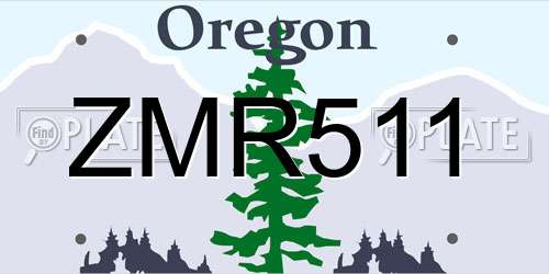 ZMR511 Oregon License Plate