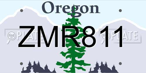ZMR811 Oregon License Plate