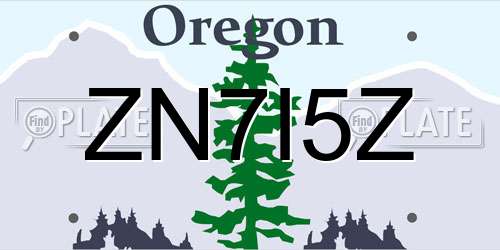 ZN7I5Z Oregon License Plate