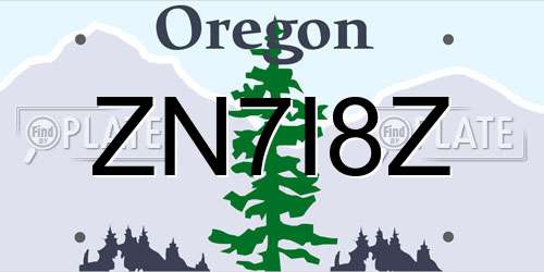 ZN7I8Z Oregon License Plate