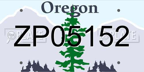 ZP05152 Oregon License Plate
