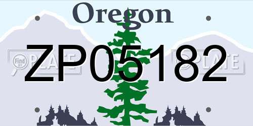 ZP05182 Oregon License Plate