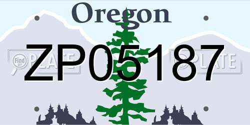 ZP05187 Oregon License Plate