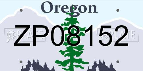 ZP08152 Oregon License Plate
