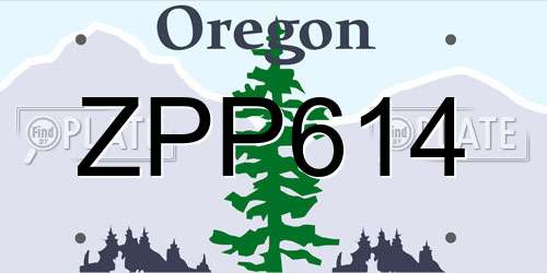 ZPP614 Oregon License Plate