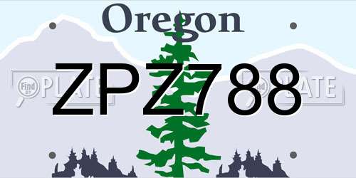 ZPZ788 Oregon License Plate