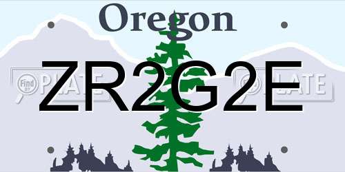 ZR2G2E Oregon License Plate