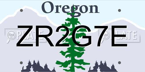 ZR2G7E Oregon License Plate