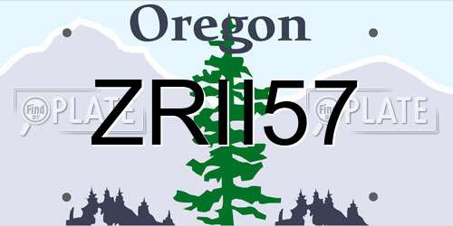 ZRII57 Oregon License Plate