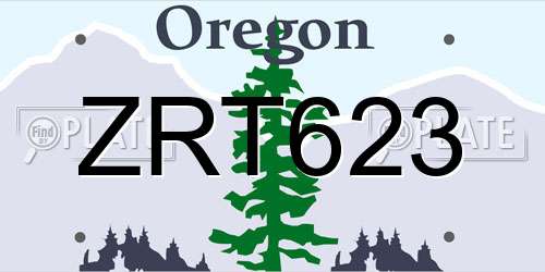 ZRT623 Oregon License Plate