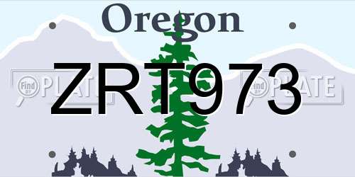 ZRT973 Oregon License Plate