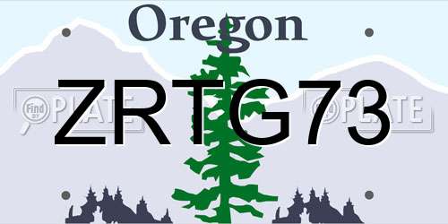 ZRTG73 Oregon License Plate