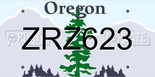 ZRZ623 Oregon License Plate