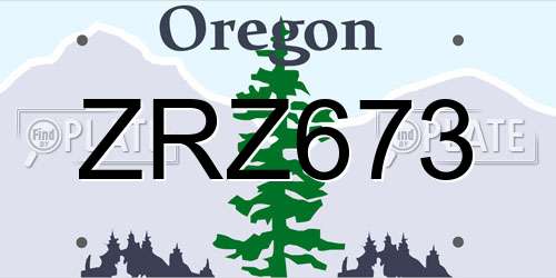 ZRZ673 Oregon License Plate