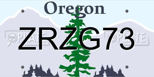 ZRZG73 Oregon License Plate