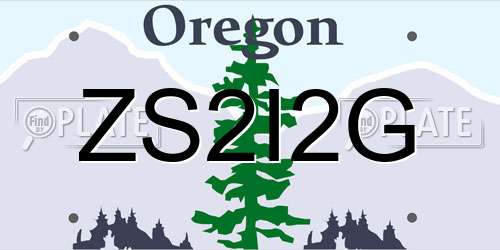 ZS2I2G Oregon License Plate