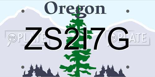 ZS2I7G Oregon License Plate