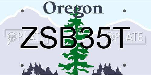 ZSB35T Oregon License Plate