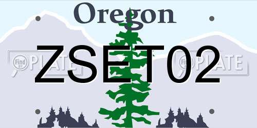 ZSET02 Oregon License Plate