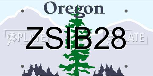 ZSIB28 Oregon License Plate