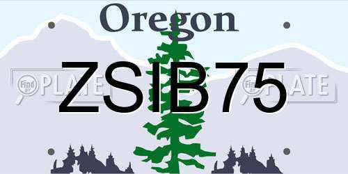 ZSIB75 Oregon License Plate