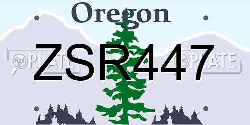 ZSR447 Oregon License Plate