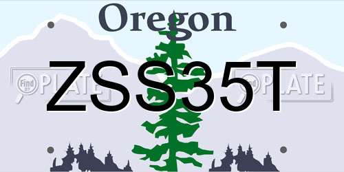 ZSS35T Oregon License Plate