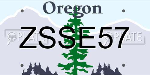 ZSSE57 Oregon License Plate