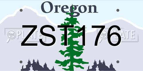 ZST176 Oregon License Plate