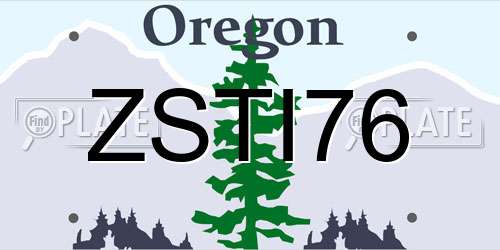 ZSTI76 Oregon License Plate