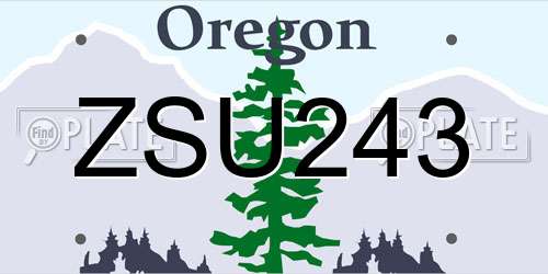 ZSU243 Oregon License Plate