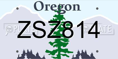 ZSZ814 Oregon License Plate