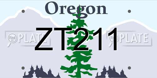 ZT211 Oregon License Plate