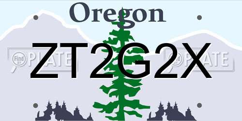ZT2G2X Oregon License Plate