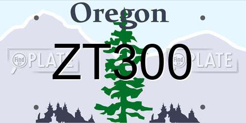 ZT300 Oregon License Plate