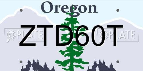 ZTD60T Oregon License Plate