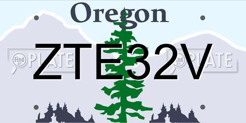 ZTE32V Oregon License Plate