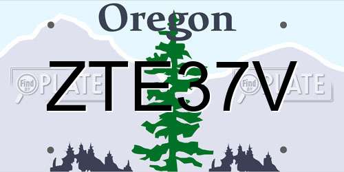 ZTE37V Oregon License Plate
